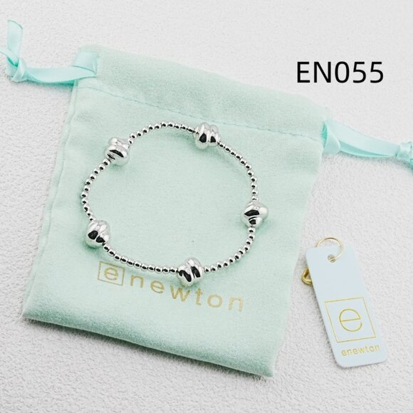 Enewton Platinum Spiral Bead Mix Bracelet